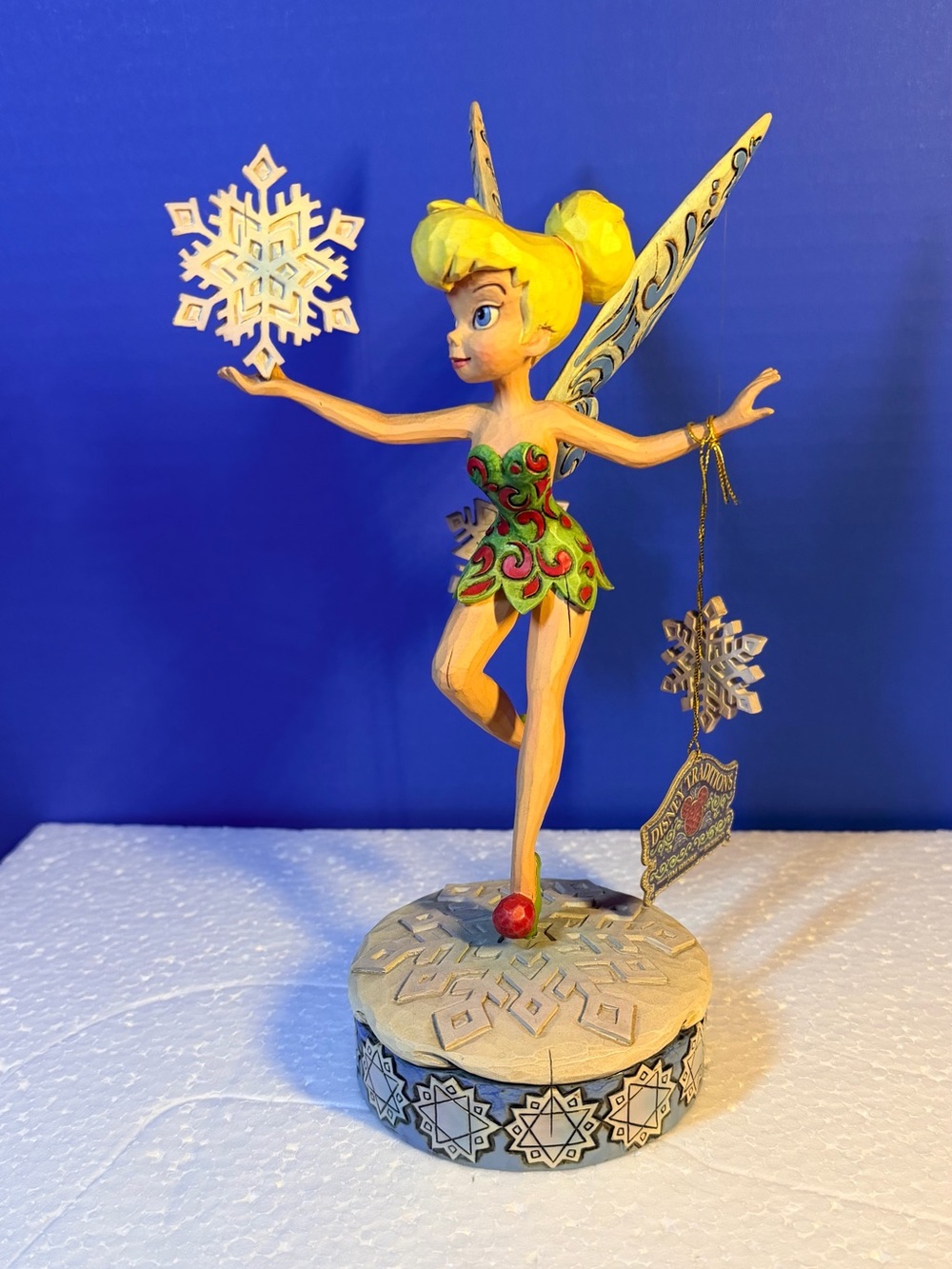 Jim Shore Tinker Bell Figurine Ornament - Green and Yellow